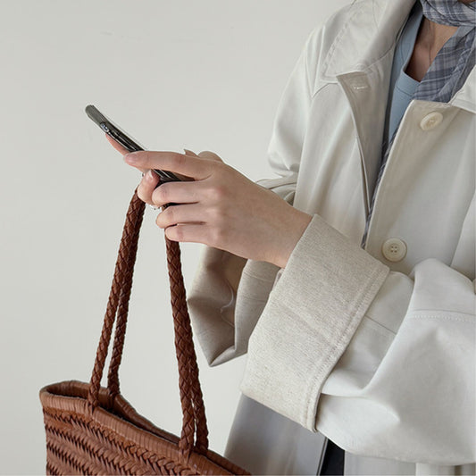 Urban Casual Trenchcoat Pastel White