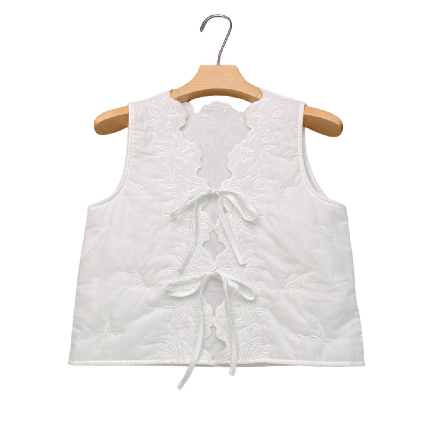 Moonlit Nordic Dreams – Embroidered Retro Cotton Vest