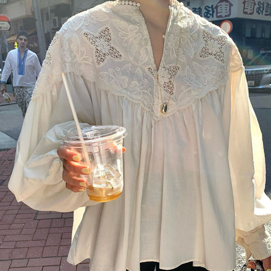 Embroidered Organic Cotton Haube