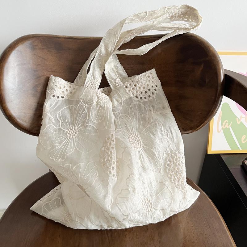 Embroidery Sheer Mesh Bag