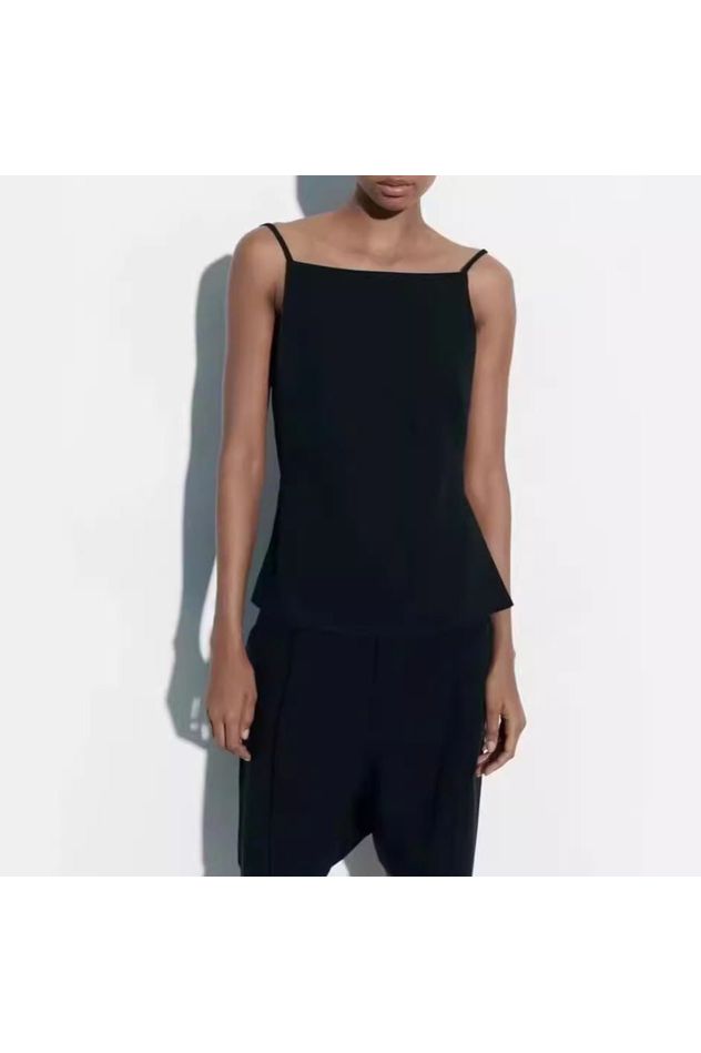 Backless Sleeveless Camisole Top Black