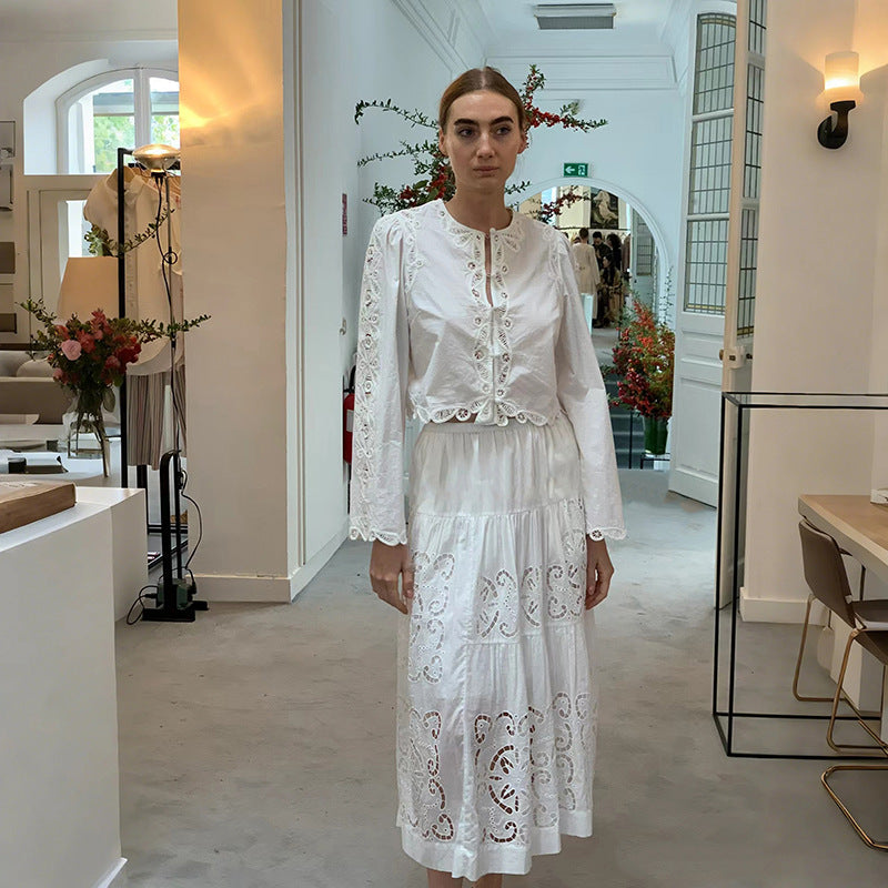 The Alana Luxe Cotton-Linen Skirt