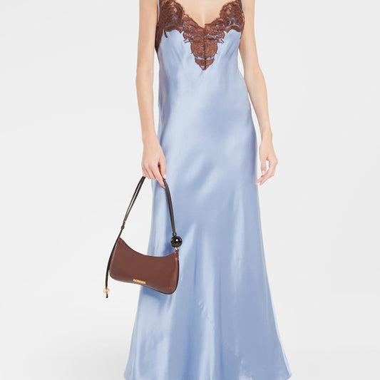 Lianyi Silk Allure V-Neck Maxi Dress