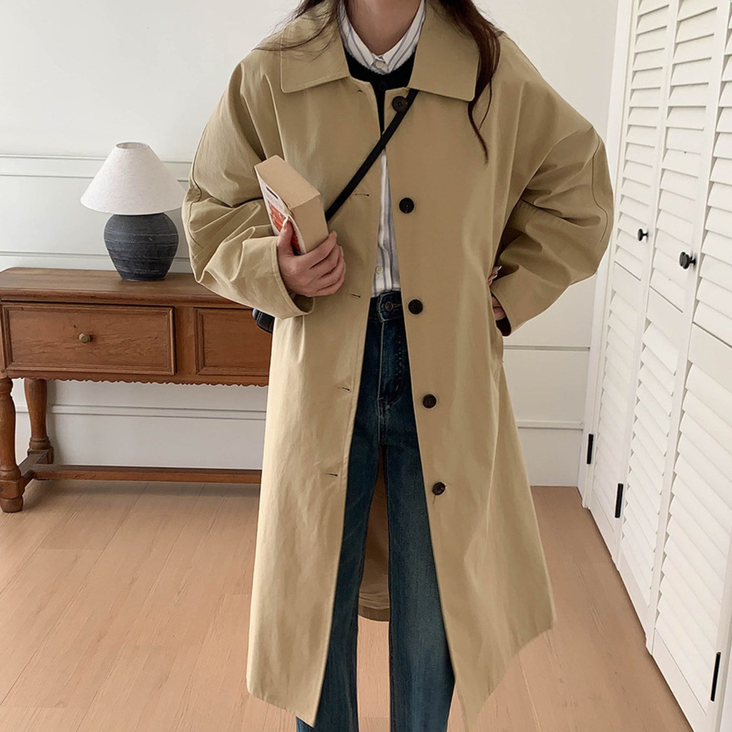 Berlin Block Lös Trenchcoat Beige