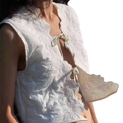 Moonlit Nordic Dreams – Broderad retro bomullsväst