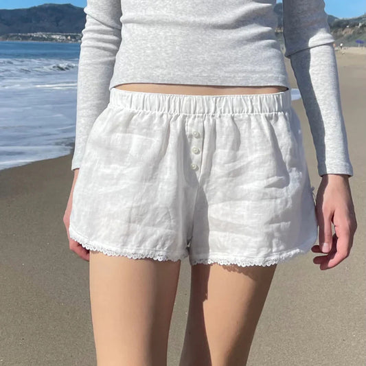 Élan spetsshorts med vida ben