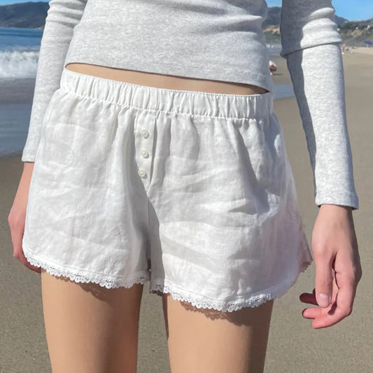 Élan spetsshorts med vida ben