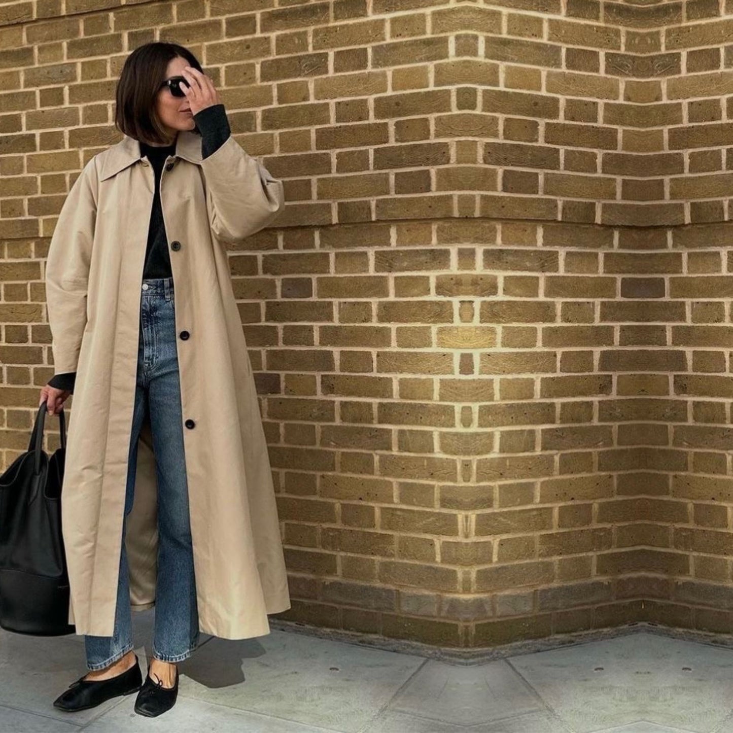 Berlin Block Lös Trenchcoat Beige